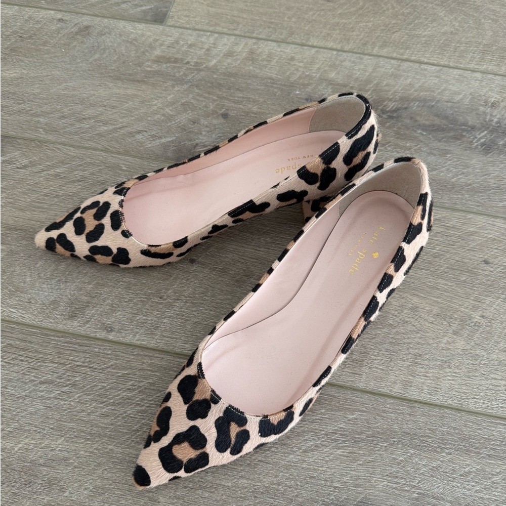 Kate Spade Leopard Print Calf hair pumps